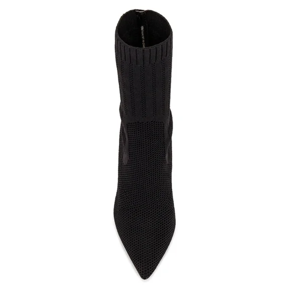 Sexy Sleek Steve Madden Black Knit Booties - Picture 8 of 11